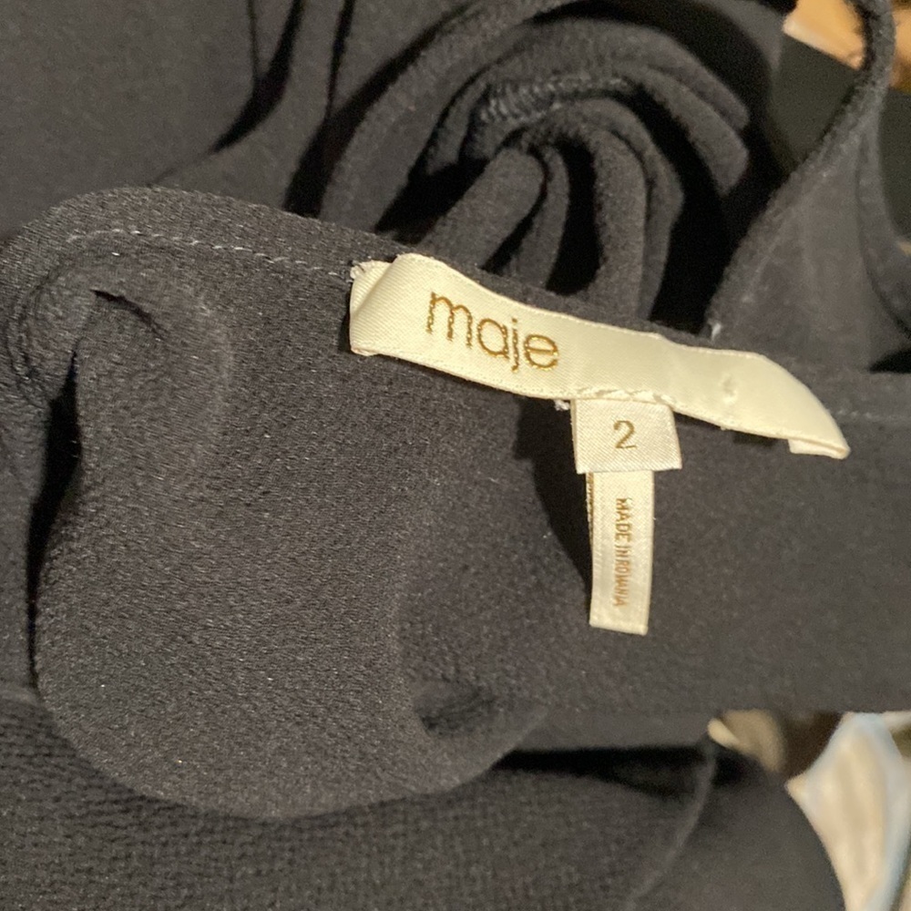 MAJE black dress Rov crisscross pocket size 2 - Picture 7 of 7